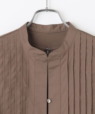 #Newans 【洗える】ピンタックベストコンビワンピース ブラウン系