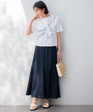 23区 S 【GLOW8月号掲載/接触冷感】半袖 クロップド IT TEE ホワイト系