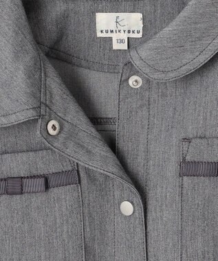 組曲 KIDS 【110-140㎝】リボンポケット ジャケット グレー