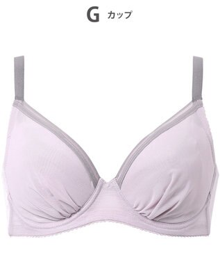 WACOAL 【小さく見せるブラ】 シンプル ブラジャー 着やせ効果 コンパクトにメイク バストの突出をおさえる 背中の段差を軽減 大きいサイズ レディース BRB452 /ワコール チャコールグレー