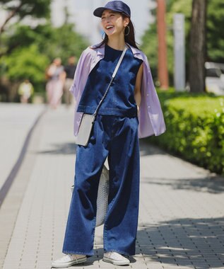 23区 【Oggi3月号掲載】デニム ロゴ キャップ ネイビー系