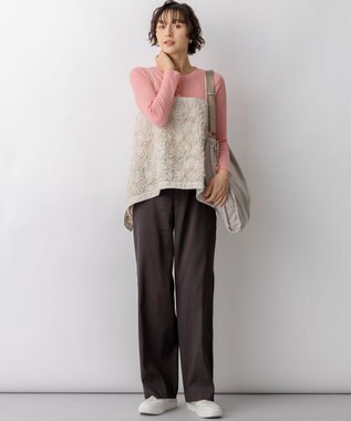 23区 ドロ－ストリング ショルダーバッグ(L) ベージュ系