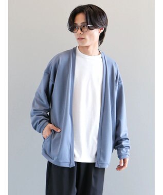 CRAFT STANDARD BOUTIQUE 梨地カットカーディガン＋ＬＳ　ＴＥＥーＳＥＴ Blue