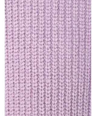 earth music&ecology アンチピリング畦Ｖネックカーディガン Lavender