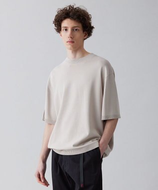 UNFILO MENS 【接触冷感】イージーケア ニット半袖Ｔシャツ [23年春夏商品] アイボリー