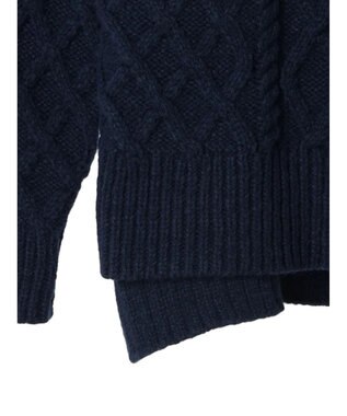 CRAFT STANDARD BOUTIQUE ブラッシングケーブルニット Navy