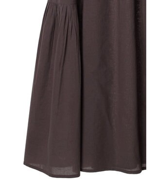 CRAFT STANDARD BOUTIQUE インド綿パフスリーブギャザーワンピース Purple