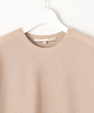 自由区 【WEB限定・洗える・XSサイズあり】ハイツイストコットンアセテートテントライン ニット ベージュ系