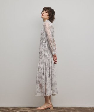 GRACE CONTINENTAL 【オンラインストア・梅田阪急店限定】フラワープリントプリーツワンピース