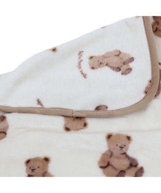 PET PARADISE ペットパラダイス くまちゃん ボア ブランケット オフホワイト×ブラウン