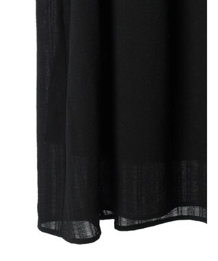 earth music&ecology 膨れジャガードパフ袖ワンピース Black