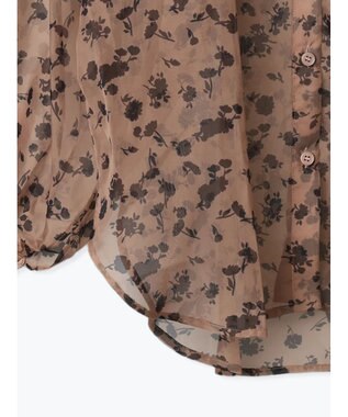 Te chichi シアーフラワーボリュームスリーブブラウス ベージュ