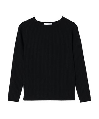 Green Parks もちやわ　ボートネックニットプルオーバー Black