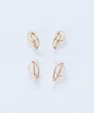 Phoebe 【 K10 】エンフォルドリーフイヤリング　ローズゴールド ローズゴールド