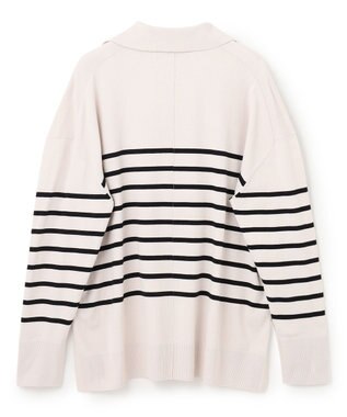 UNFILO マイビューティ スキッパーニット アイボリー×ブラック