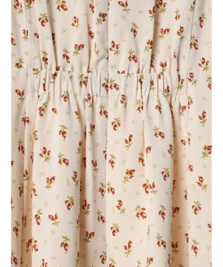 earth music&ecology フロントギャザーフラワーワンピース Beige