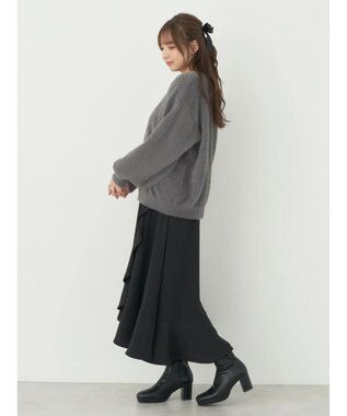 earth music&ecology ロングシャギーハイネックプルオーバー Gray