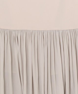 GRACE CONTINENTAL ネックレス付ティアードドレス ベージュ