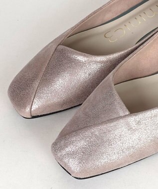 Dominic3 アシメカット パンプス ベージュ箔