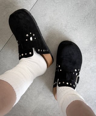 WEGO スタッズデザインサボ ブラック