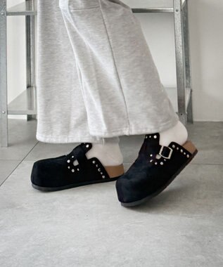 WEGO スタッズデザインサボ ブラック