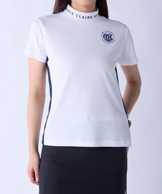 FILA GOLF／marie claire 【Marie claire sports】半袖モックネックシャツ ホワイト