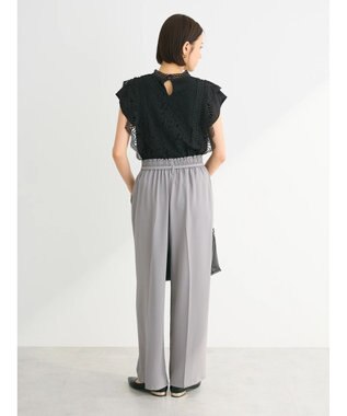 Green Parks ・Ｐｅｔｉｔ　Ｆｌｅｕｒ　フレンチレーシ－ブラウス Black