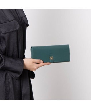 CLATHAS デフィ かぶせ長財布 グリーン