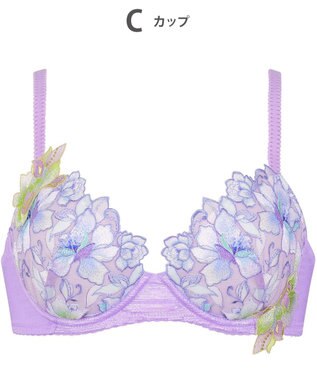 Wing ブラジャー Wing Lesiage ふっくら、まる胸メイク 背中にやさしくフィット 【2860シリーズ】 パッド有 ブラ PB2860 ウイング／ワコール パープル