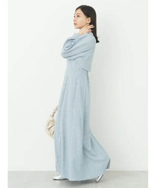 earth music&ecology ＳＥＴ２点ジャガードボレロ＋ワンピース Grayish Blue