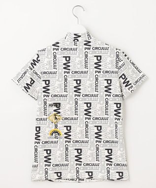 PW CIRCULUS 【UVカット / 吸水速乾 / 伸縮性抜群】【WOMEN】ＰＷロゴ＆チェックモックT ゴルフウェア レディース ホワイト系5