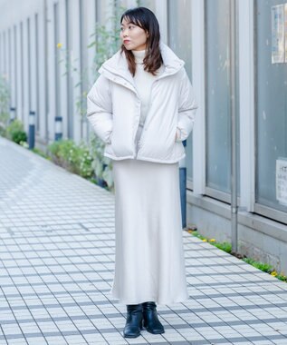 KWD 【日本製/高品質ダウン】STAND COLLAR DOWN BLOUSON ダウンブルゾン アイボリー