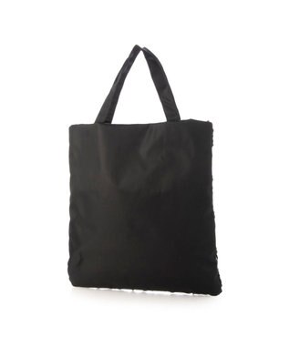 UNBILLION VERYコラボ カシュカシュ cachecache /シフォンモチーフ柄トート ブラック