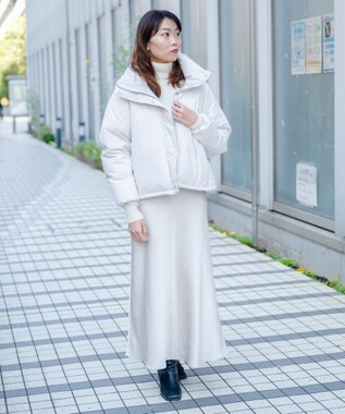 KWD 【日本製/高品質ダウン】STAND COLLAR DOWN BLOUSON ダウンブルゾン アイボリー