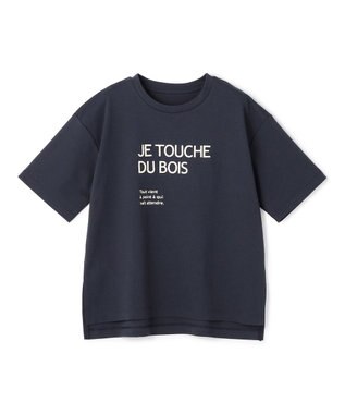 UNFILO 【VERY掲載】BEAUTY FORM-T cotton ロゴ ハーフスリーブ Tシャツ ネイビー