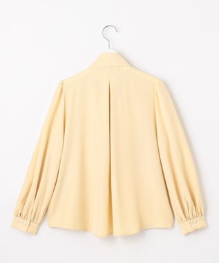 Feroux 【新色追加・洗える】ボリューム リボンタイ ブラウス ライトイエロー系