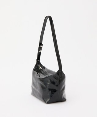 russet エナメルワンショルダーバッグ(CE-1635) Black