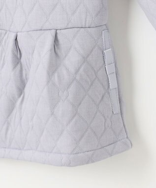 組曲 KIDS 【90-100㎝】ハートキルトジャガード アウター サックスブルー系