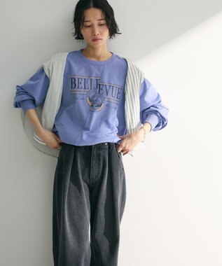 Green Parks リメイク風ナイロンドッキングプルオーバー Sax