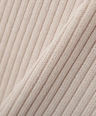 YECCA VECCA シアーMIX5分袖ニット Gray Beige