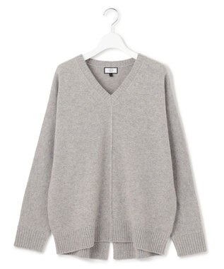 J.PRESS YORK STREET 【WOMEN】ウールカシミヤ ドルマンVニット ライトグレー系