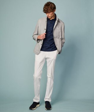 JOSEPH ABBOUD 【JAPANファブリック/軽量】ドライワッシャー ブルゾン ライトグレー系