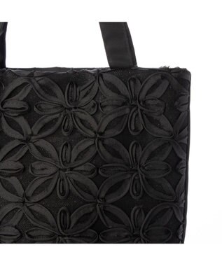 UNBILLION VERYコラボ カシュカシュ cachecache /シフォンモチーフ柄トート ブラック