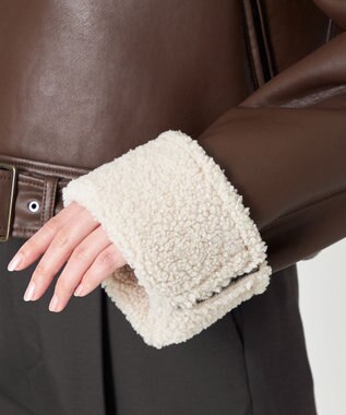 NAVE 【Nave】ヴィーガンムートン ライダースジャケット ブラウン系