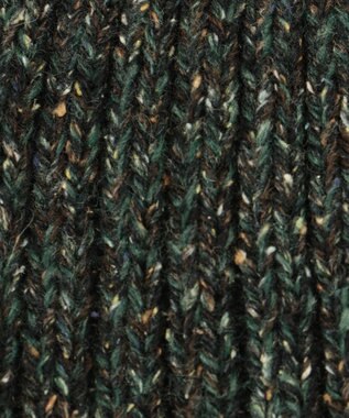 JOSEPH ABBOUD MOUNTAIN 【UNISEX】裏地付き ネップツイードニットキャップ オリーブ系