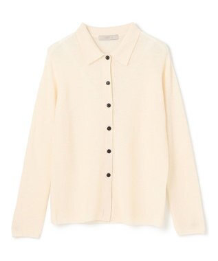 UNFILO ファインアルパカ 襟付きカーディガン エクリュ