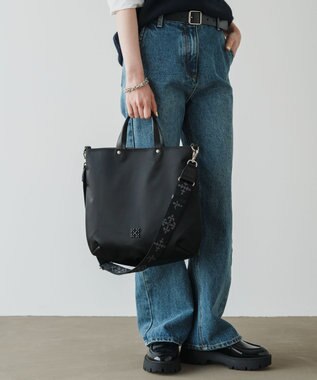 russet 《WEB限定》クラウズナイロン2wayトートバッグ(CE-1501-WEB) Black
