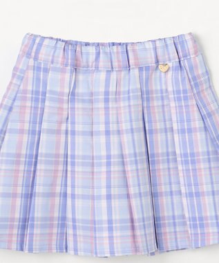 ANY KIDS チェックプリーツスカパン サックスブルー