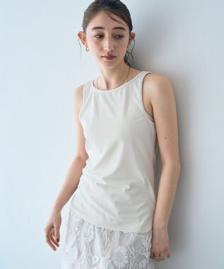 YECCA VECCA 2wayスクエアリブタンクトップ