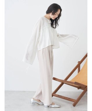 earth music&ecology ワッシャードロスト羽織りシャツ Off White